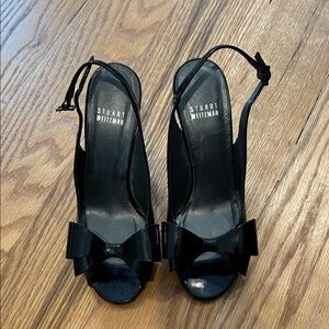 Stuart Weitzman Black Bow Heels